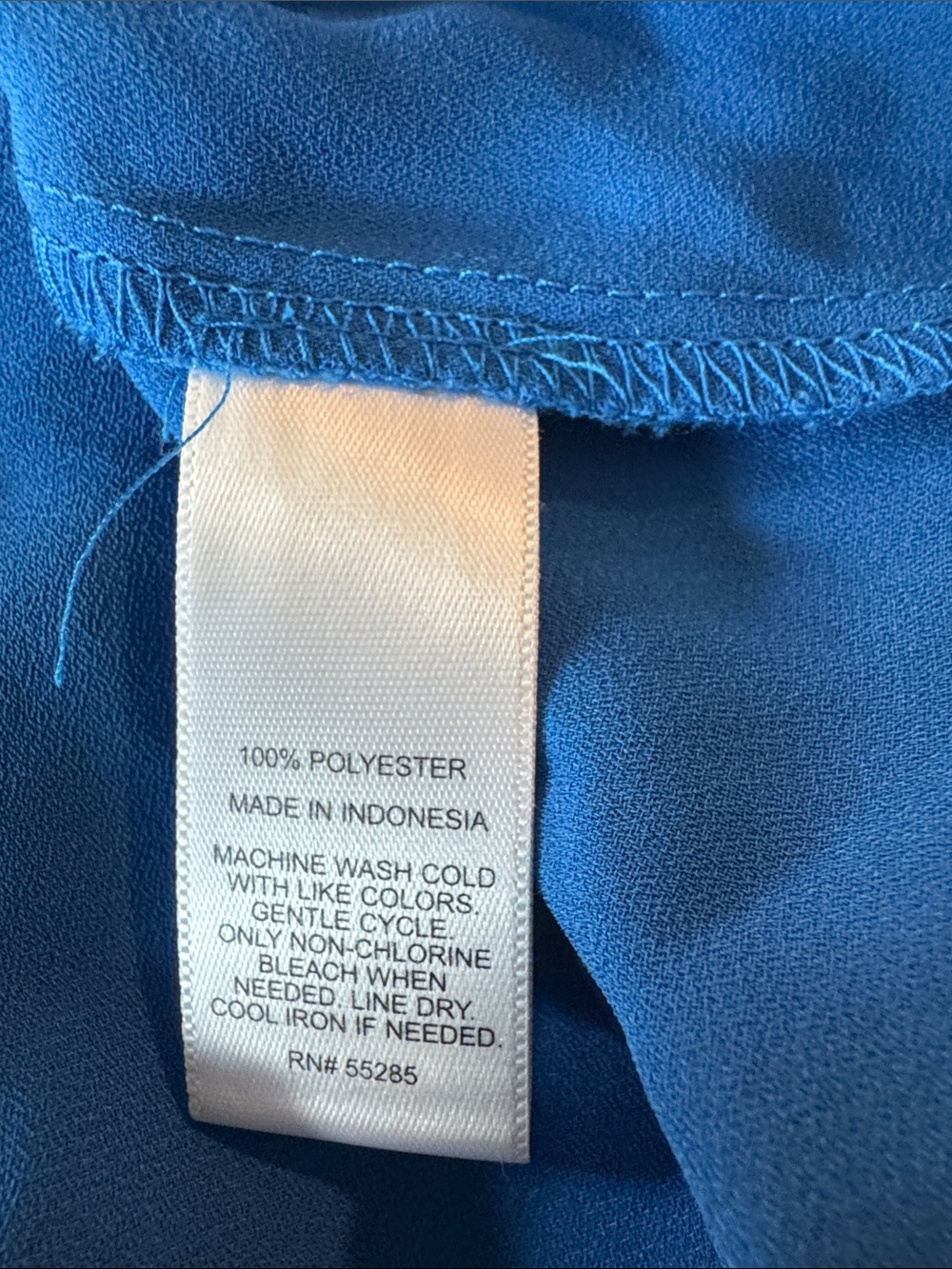Express Royal Blue Long Sleeve Button Down Shirt - Picture 7 of 9